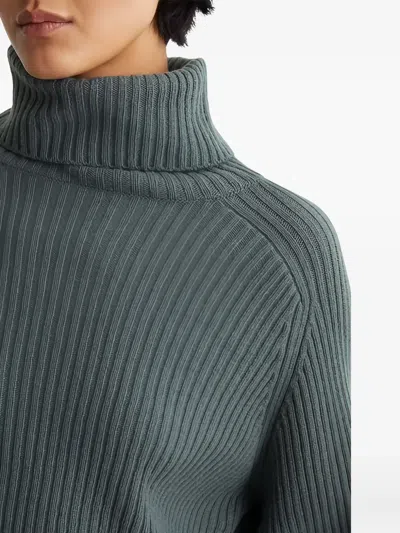 Marc O'polo Ribbed Turtleneck Sweater In Green