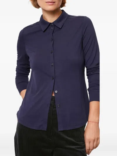 Marc O'polo Long-sleeve Button-up Shirt In Black