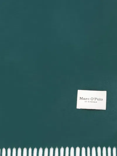 Marc O'polo Fringed Scarf In Green
