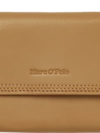 Marc O'polo Tri-fold Leather Wallet In Brown