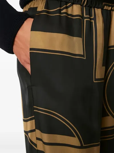 Marc O'polo Geometric-print Trousers In Brown