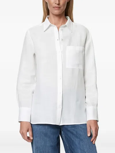 Marc O'polo Button-up Long-sleeve Shirt In White