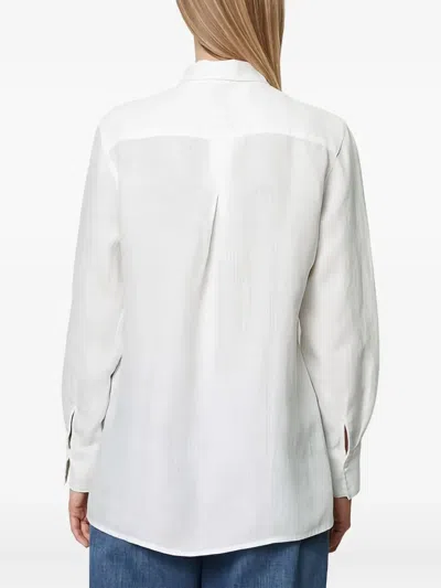 Marc O'polo Button-up Long-sleeve Shirt In White