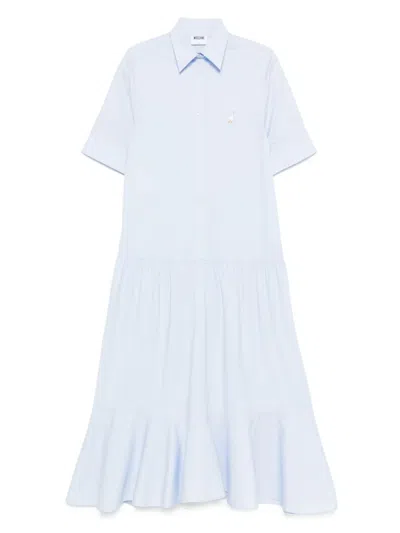 Moschino Short-sleeves Midi Dress In Blue