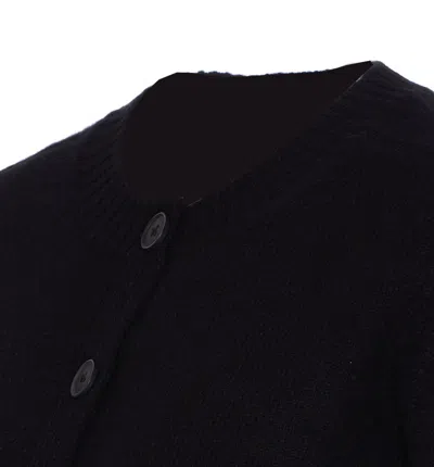 Loulou De Saison Black Aidar Lds Cashmere Blend Cardigan In Black