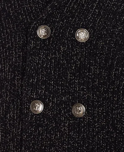 Brunello Cucinelli Double-breasted Cashmere And Silk Blend Cardigan In Black