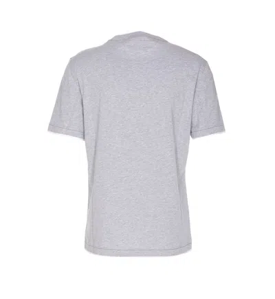 Brunello Cucinelli Layered Crewneck T-shirt Stitch Detailing In Gray