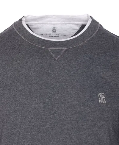 Brunello Cucinelli Short-sleeved T-shirt In Gray
