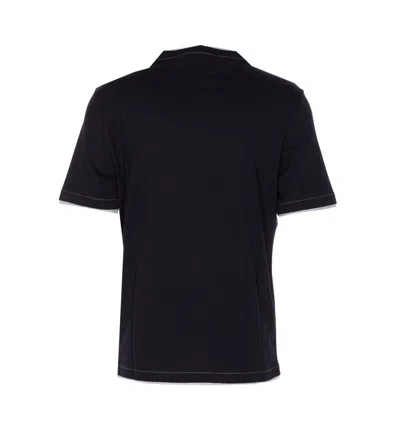 Brunello Cucinelli Logo Crew Neck Cotton T-shirt With Contrast Trim