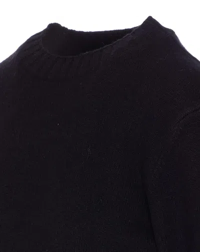 Loulou De Saison "mora" Lds Cropped Sweater In Black