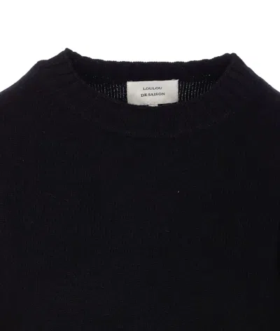 Loulou De Saison "mora" Lds Cropped Sweater In Black