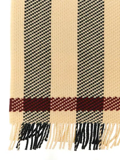 Burberry Check Scarf In Neutral