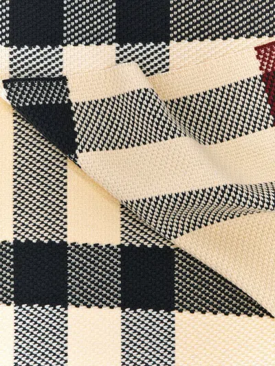 Burberry Check Scarf In Neutral