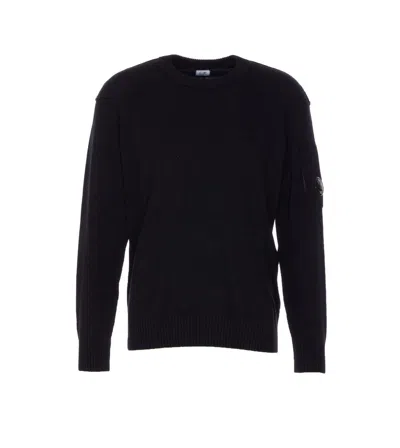 C.p. Company C.p.company Long Sleeve Crew-neck Sweater In Blue