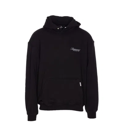 Represent Black Hoodie With Logo Lettering Detail On The Front And Maxi Logo Print On The Rear In Black