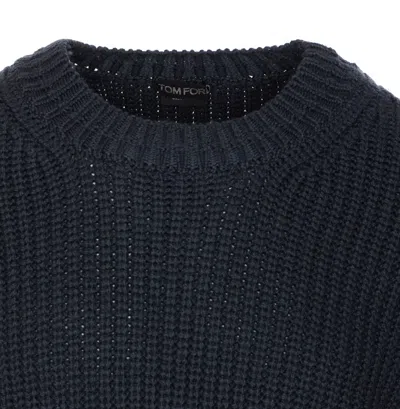 Tom Ford Alpaca Blend Is Crew Neck Sweater Clothing In Blue