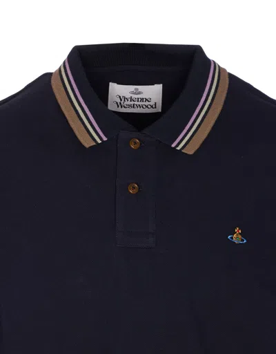 Vivienne Westwood Classic Cotton Pique Polo Shirt In Black
