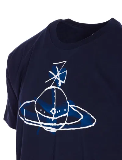 Vivienne Westwood Orb Print T-shirt In Black