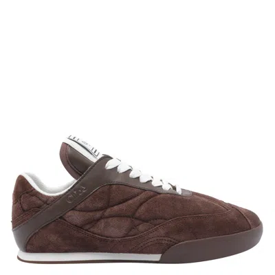 Chloé Kick Chocolate Sneakers In Suede