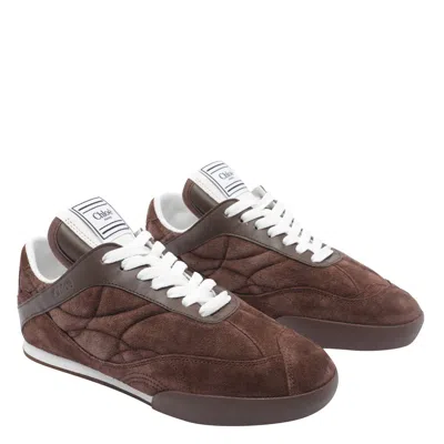 Chloé Kick Chocolate Sneakers In Suede