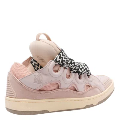Lanvin Low-top Rosa Sneakers With Suede Overlays In Pink