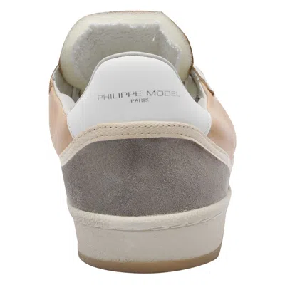 Philippe Model Veau Crackle Blanc Sable Sneakers In White
