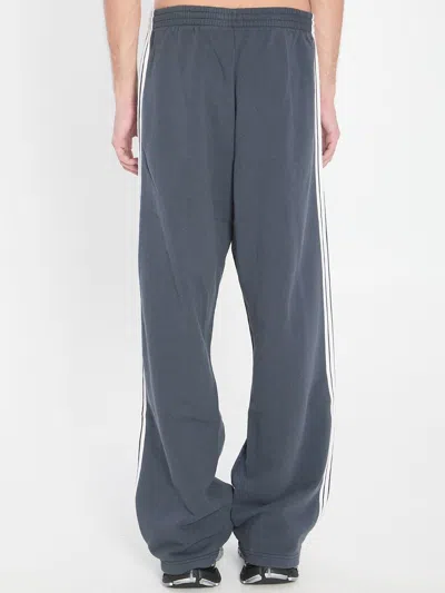 Balenciaga Loop Sports Icon Baggy Track Pants In Gray