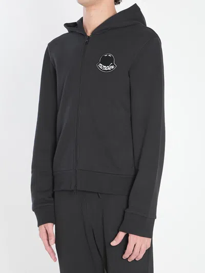 Moncler Logo Hoodie In Black