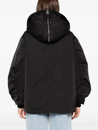 Ermanno Scervino Hooded Bomber Jacket In Black