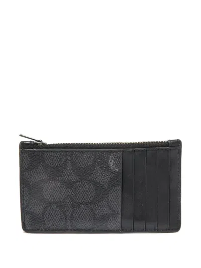 Pre-owned Coach Vintage 2024 Monogram Canvas Cardholder