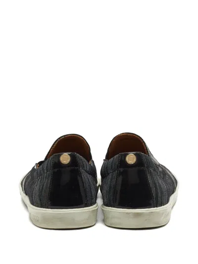 Pre-owned Jimmy Choo Leather Slip-on Sneakers In Brown