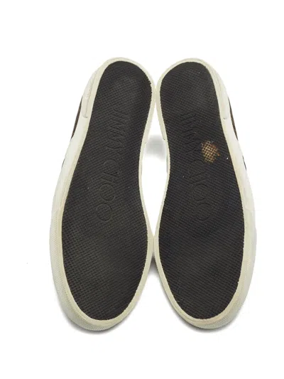 Pre-owned Jimmy Choo Leather Slip-on Sneakers In Brown