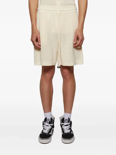 Amiri Crochet Shorts In Neutral