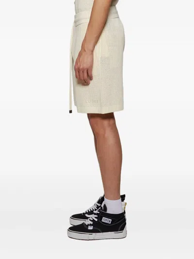 Amiri Crochet Shorts In Neutral