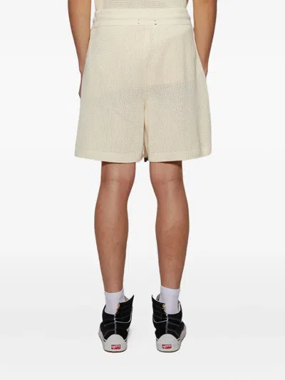 Amiri Crochet Shorts In Neutral