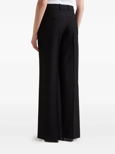 Alexander Mcqueen Wool And Mohair-blend Wide-leg Pants In Black