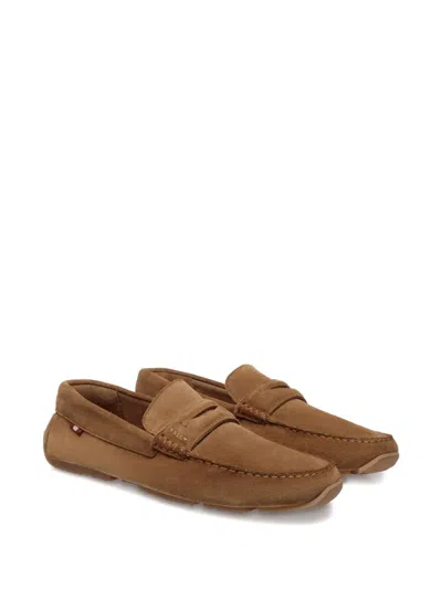 Bally Suede Loafers In Brown