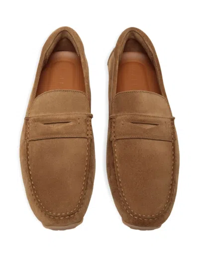 Bally Suede Loafers In Brown