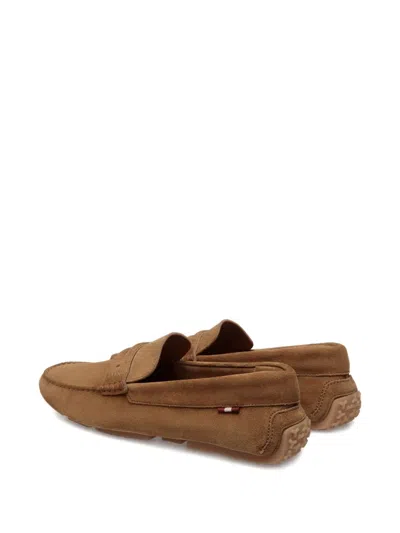 Bally Suede Loafers In Brown