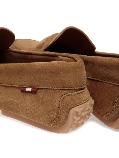 Bally Suede Loafers In Brown