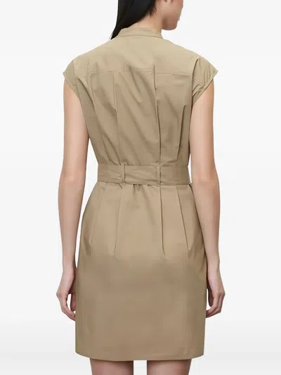 Marc O'polo Button-up Belted Dress In Neutral