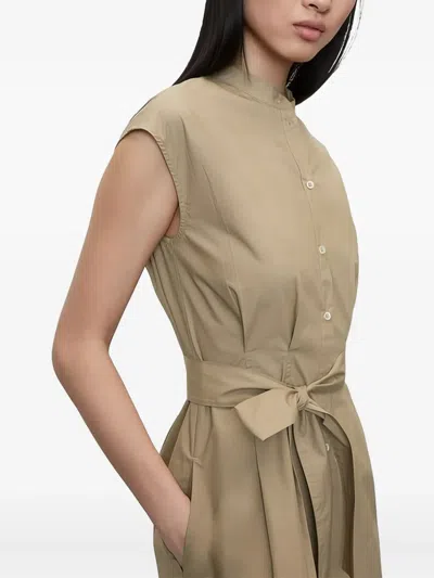 Marc O'polo Button-up Belted Dress In Neutral