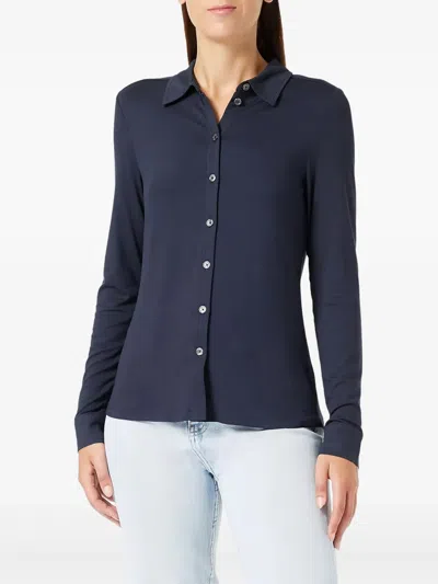 Marc O'polo Button-up Long-sleeve Shirt In Blue