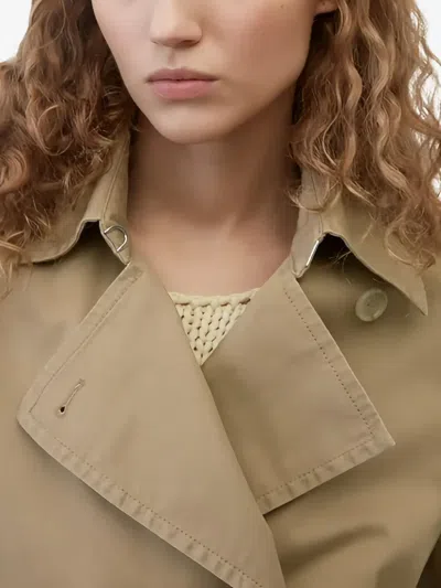 Marc O'polo Double-breasted Belted Trench Coat In Brown