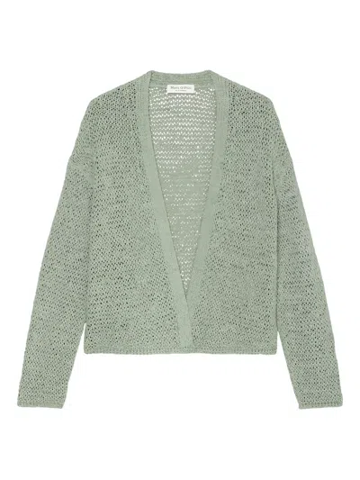 Marc O'polo Open-knit Cardigan In Green