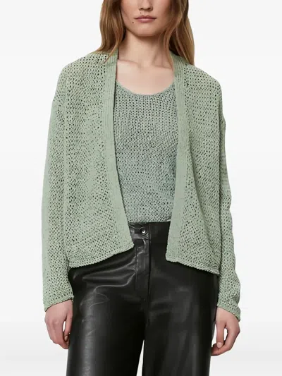 Marc O'polo Open-knit Cardigan In Green
