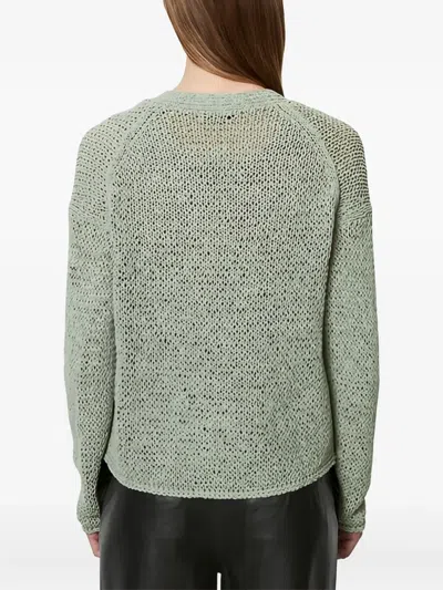 Marc O'polo Open-knit Cardigan In Green