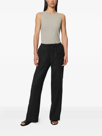 Marc O'polo Elasticated-waist Trousers In Black