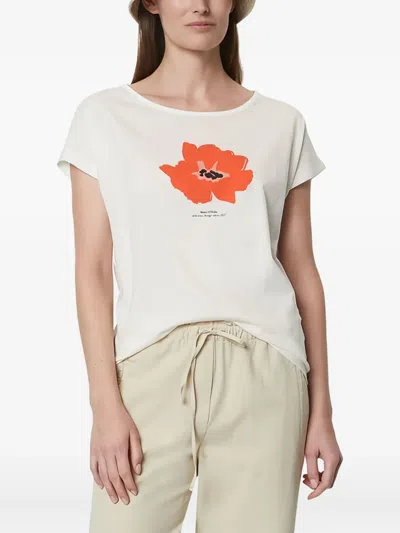 Marc O'polo Floral-print T-shirt In White