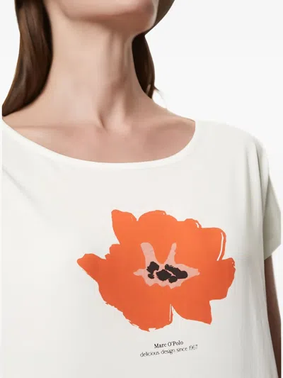 Marc O'polo Floral-print T-shirt In White